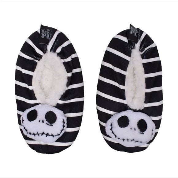 Toddler Jack Nightmare Before Christmas Striped Slippers - Picture 1 of 9